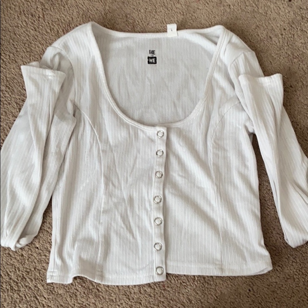 white button up long sleeve